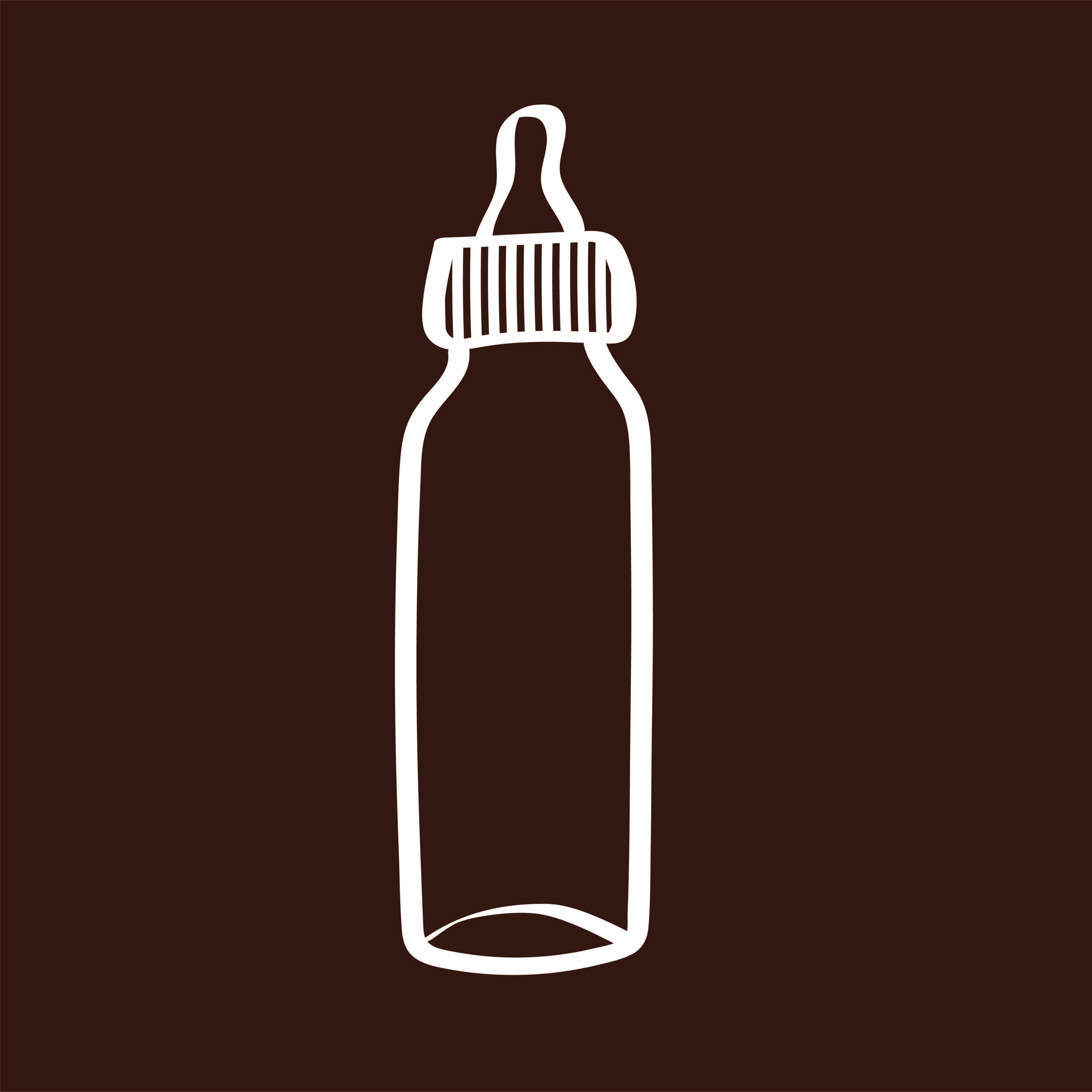Hand drawn baby bottle